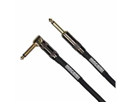 Mogami Platinum Guitar Instrument Cable (1/4” TS, Straight to Right Angle, 20’)