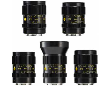 Cooke SP3 Full-Frame 5-Lens Prime Set (25/32/50/75/100mm, Sony E)