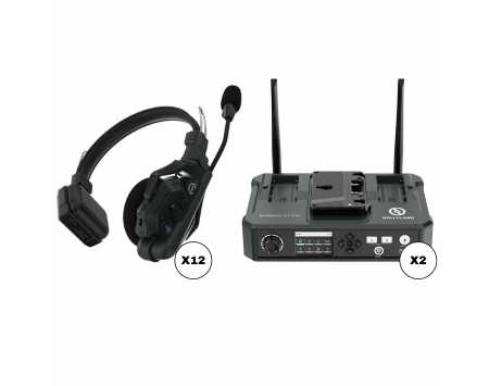 Hollyland Solidcom C1 12-Person Full-Duplex Wireless Intercom System w/ Hubs
