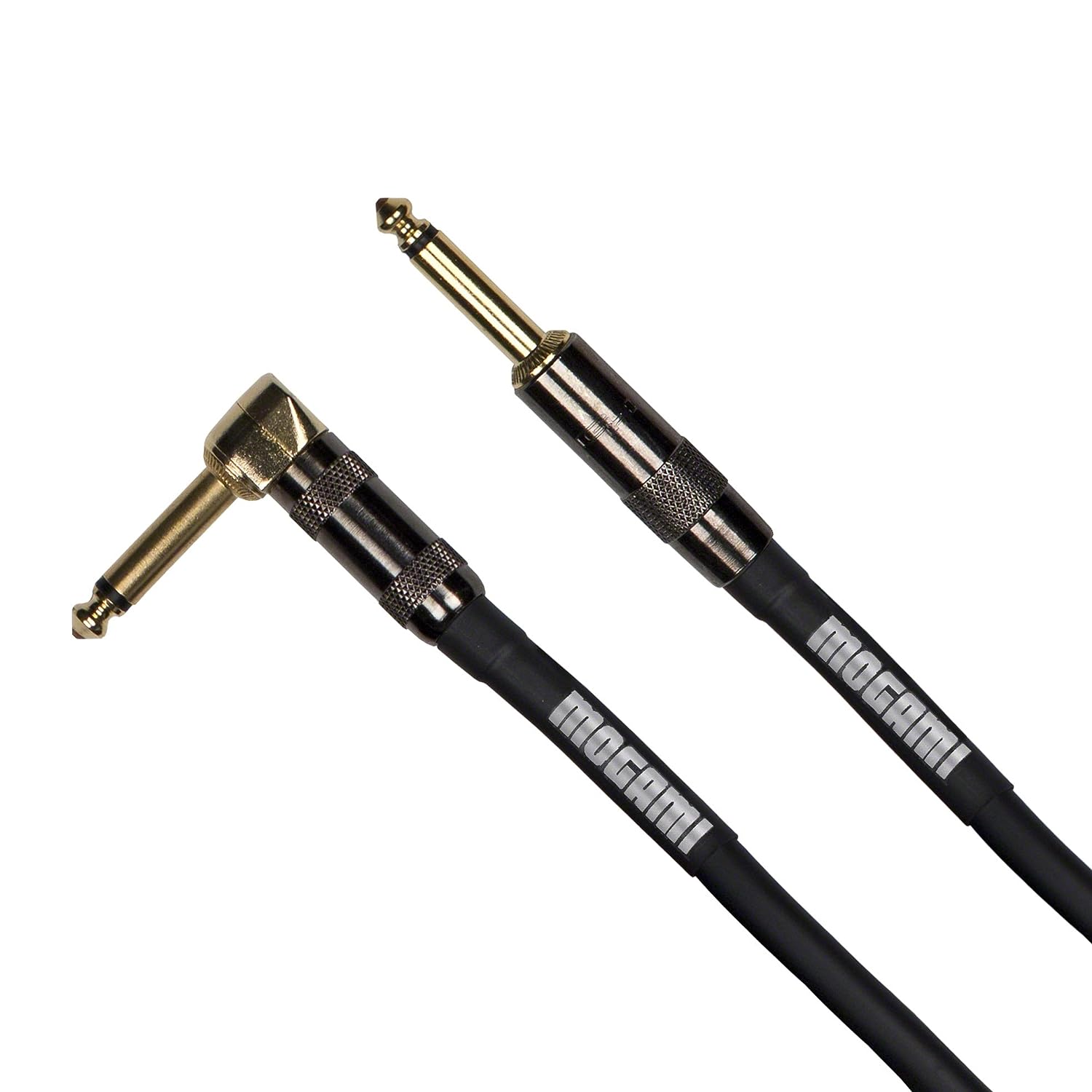 Mogami Platinum Guitar Instrument Cable (1/4” TS, Straight to Right Angle, 12’)