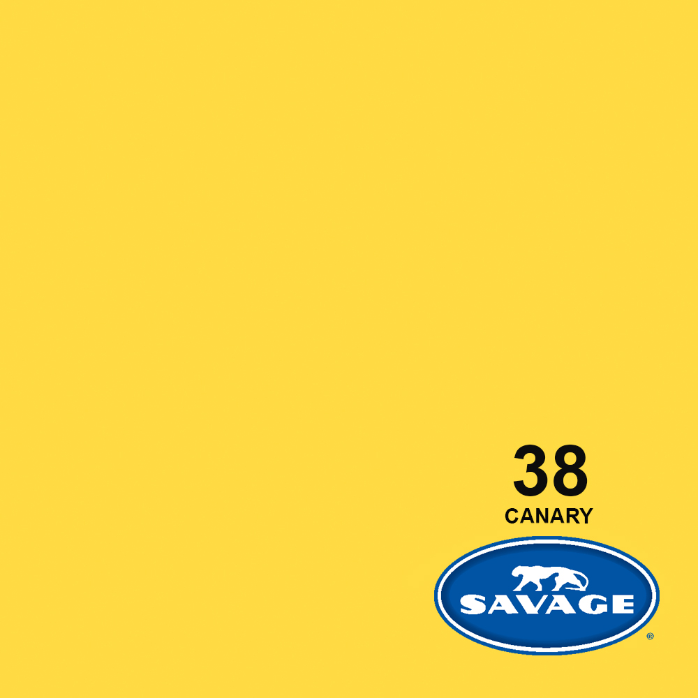 *CLEARANCE SALE* Savage Widetone Seamless Background Paper (#38 Canary Yellow, 107