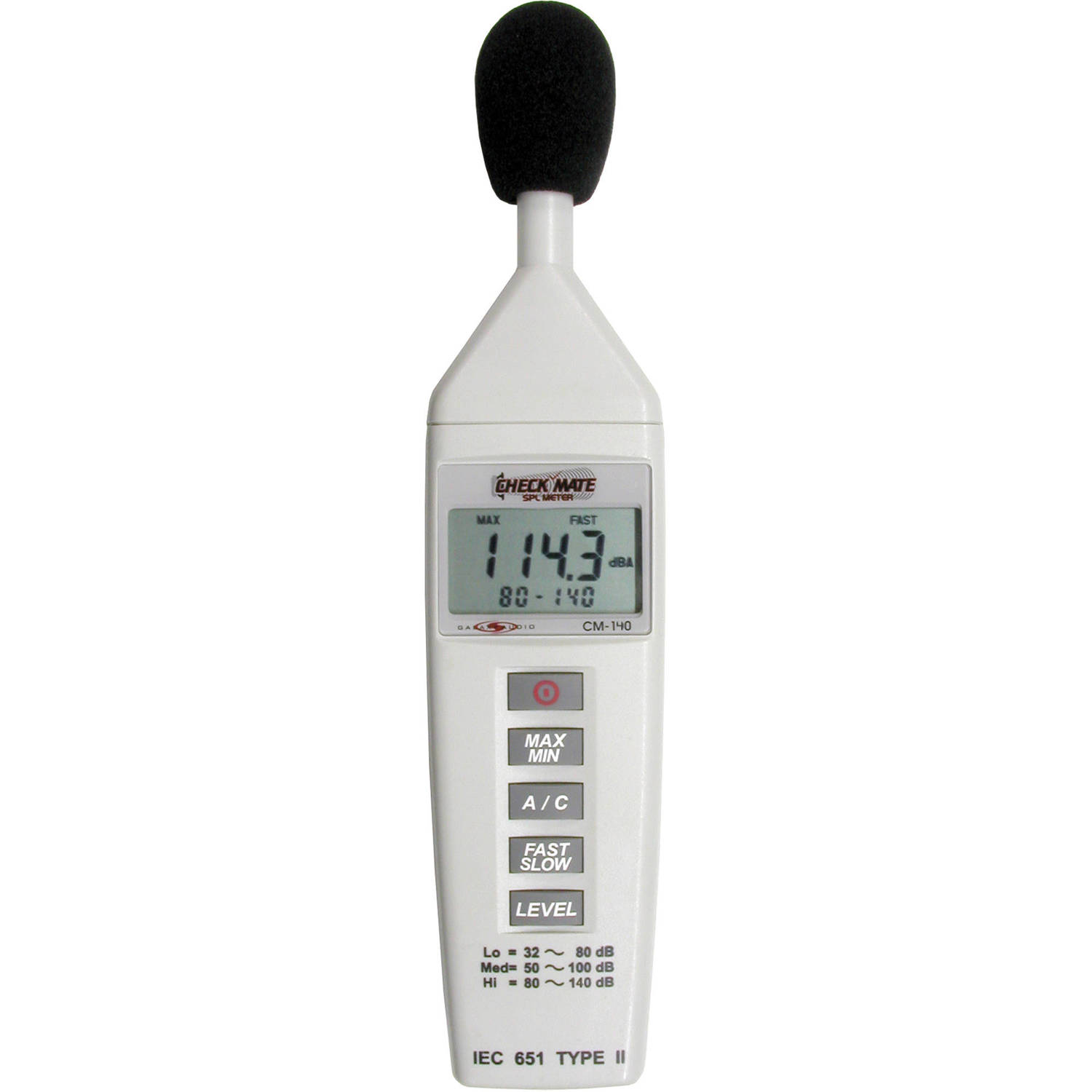 Galaxy Audio CM-140 CHECK MATE SPL Sound Decibel Meter